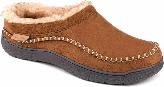 Heren pantoffels - Sloffen - Mocassins - Chestnut - Anti-slip - Maat 40/41 - Comfeet