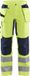 Blåkläder Dames werkbroek High Vis met stretch 7163-1811 - High Vis Geel/Marineblauw - D20