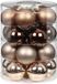 Inge-glas Christmas Goods Kerstballen set - 60x stuks - glas - bruin mix - 6 cm - glans/mat
