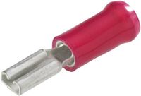 TE Connectivity 165536-1 Huls voor platte stekker Insteekbreedte: 6.3 mm Insteekdikte: 0.8 mm 180 ° Deels geïsoleerd Blauw