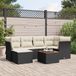 Maison Exclusive - Ensemble de meubles de jardin 7 pièces avec canapé et coussins, noir, en polyrotin