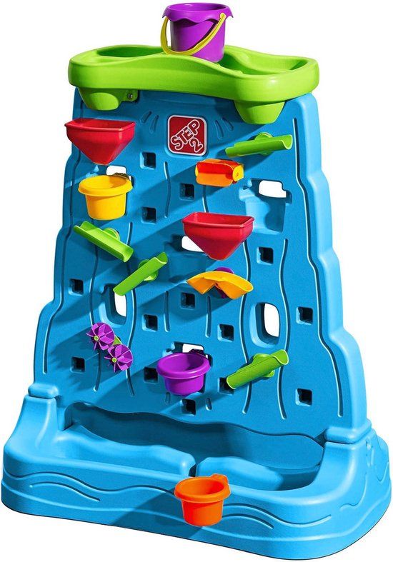 Step2 Waterfall Discovery Waterwand met doolhof - Watertafel / Waterspeelgoed voor de tuin / buiten - STEM-spel - Incl. 13-delige accessoireset