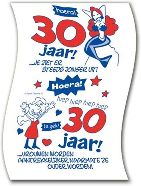 Paper Dreams WC Papier - Toiletpapier - 30 jaar vrouw - 8716764100758