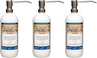 Claudius Cosmetics B.V. Hamam Shampoo 1 liter met 3 luxe RVS zilverkleurige pompen - set van 3 stuks