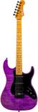 JET Guitars JET JS-600 TPP S-style Elektrische Gitaar HSS Mahonie Body Flame Maple Top Transparant Paars