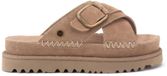 Warmbat Wondai Suede Instappers Dames Lichtbruin Maat 40