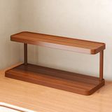 Merkloos Bureau-organizer met twee niveaus, displayrek voor op het aanrecht, ideaal voor kantoor, studentenkamer, keuken en badkamer. Perfect voor kruiden, beeldjes, planten, koffie, make-up en boeken. Eenvoudig te monteren opbergrek - L40cm