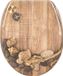 Woltu WC-bril met automatische sluiting, Duroplast, Hout, Standaard vorm, 37,10 cm breed, 45,50 cm lang, Soft-close