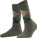 Burlington Melange Marylebone gedessineerd wol sokken dames blauw - maat 36-41