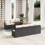 vidaXL Banc de jardin noir et crème