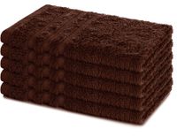 Lavea® Set van 5 Handdoeken 30×50 cm – 100% Katoen – Zacht & Absorberend – Gastendoekje – Voor Badkamer, Hotel & Spa - Premium Absorptie & Duurzaam – Koffiekleur