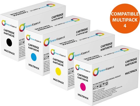 Toners-kopen.nl Xerox 106R01480 zwartXerox 106R01477 cyaanXerox 106R01478 magentaXerox 106R01479 geel Set 4x alternatief - compatible Toner voor Xerox Phaser 6140