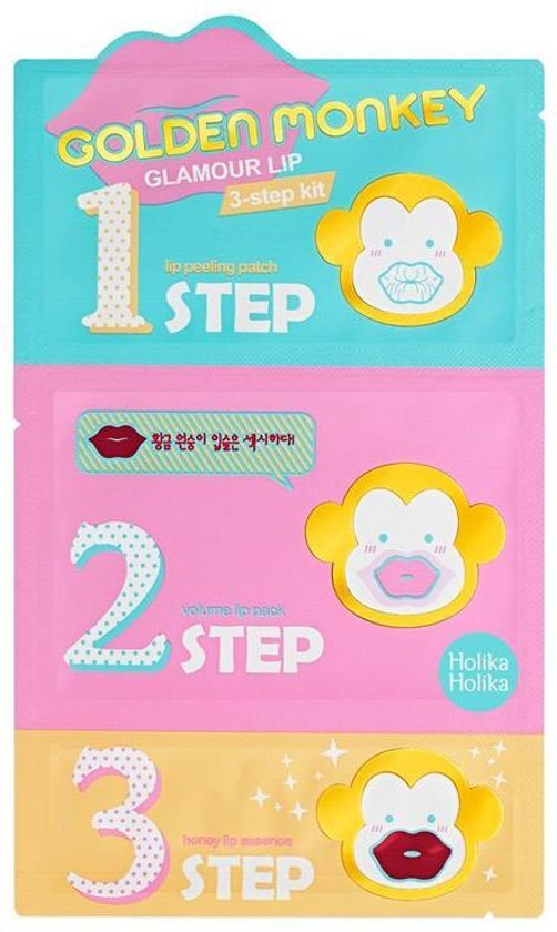 Holika Holika - Golden Monkey Glamour Lip 3 Step Kit