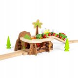 BigJigs Houten Treinbaan - Lavatunnel met Spoor - Speelgoed vanaf 3 jaar