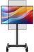Support TV sur roulettes - Support TV au sol - Enroulable 13-50 pouces - Acier - Noir