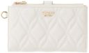 Guess Portefeuille femme double zip Maxime blanc cassé