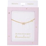 Depesche Damesketting met hartvormige hanger, zilver of goud, 42-47 cm, verstelbaar, verschillende varianten met symbolen, letters of sterrenbeelden, filigraan, roestvrij staal