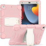 Merkloos Tablethoes geschikt voor Apple iPad 10.2 (iPad 9/8/7 – 2021/2020/2019) – schokbestendig, robuust met penhouder en standaard (roze)