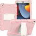 Merkloos Tablethoes geschikt voor Apple iPad 10.2 (iPad 9/8/7 – 2021/2020/2019) – schokbestendig, robuust met penhouder en standaard (roze)