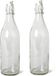 Merkloos Gerimport Beugelfles - 18 stuks - 1 liter - transparant - glas