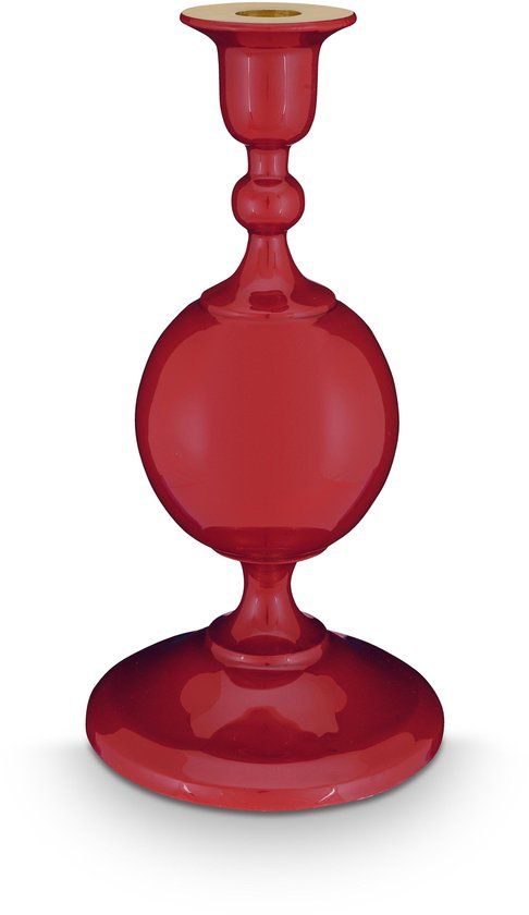 Pip Studio Love Birds Sphere Kandelaar Aluminium Donkerrood 24 cm
