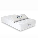 Matnature Essential visco-elastisch matras, HR-kern (High Resilience), compact, omkeerbaar, zomer en winter, hoogte 24 cm, cadeau Viscomat (90 x 190 cm)