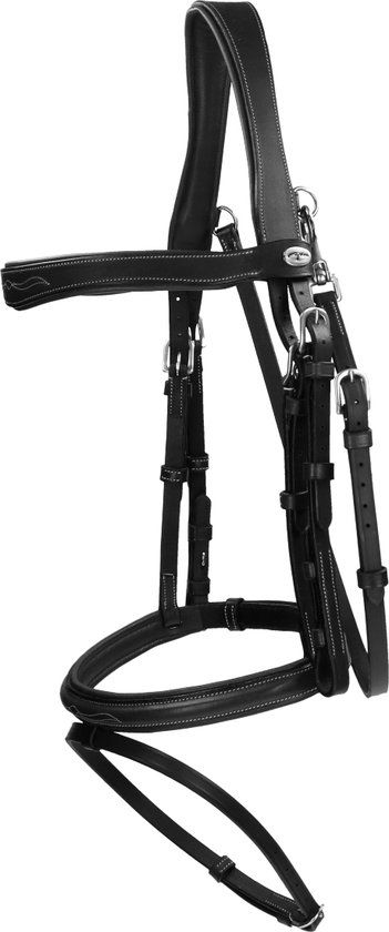Dy'on Working Collection Flash Noseband Hoofdstel - Zwart - Pony