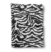 Zo Home Flanel Fleece Plaid Zebra - black - 140x200cm