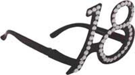 Folat 18 Jaar Bril Zwart Diamantframe