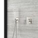 Aldwick set de mélangeur de douche à 1 voie avec douchette 20cm nickel brossé