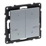 LEGRAND SEANO met Netatmo scenarioknop 4-voudig aluminium