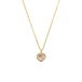 Lucardi - Dames Stalen goldplated ketting vintage hart roze zirk
