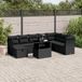 Prolenta Maison Exclusive - 9-delige tuinmeubelset met sofa en kussens, zwart, van polyrotan