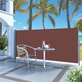 vidaXL Uittrekbaar Windscherm Bruin 120x300 cm Metaal