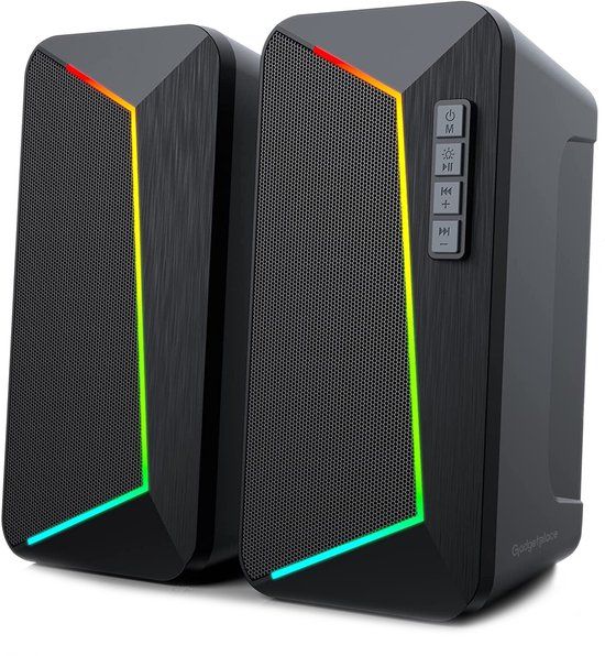 Gadgetplace PC speakers met Bluetooth 5.3 - RGB verlichting - Computerspeakers - Game speakers voor PC - Speakerset