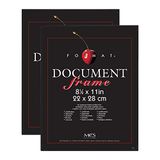 MCS Format Fotolijst voor documenten, diploma, certificaat, zwart, 21,6 x 28 cm, 2 stuks