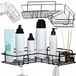 PINGYANG RONGRONG HANDICRAFT Étagère d'angle Salle de bain - Style Loft - Noir - Métal