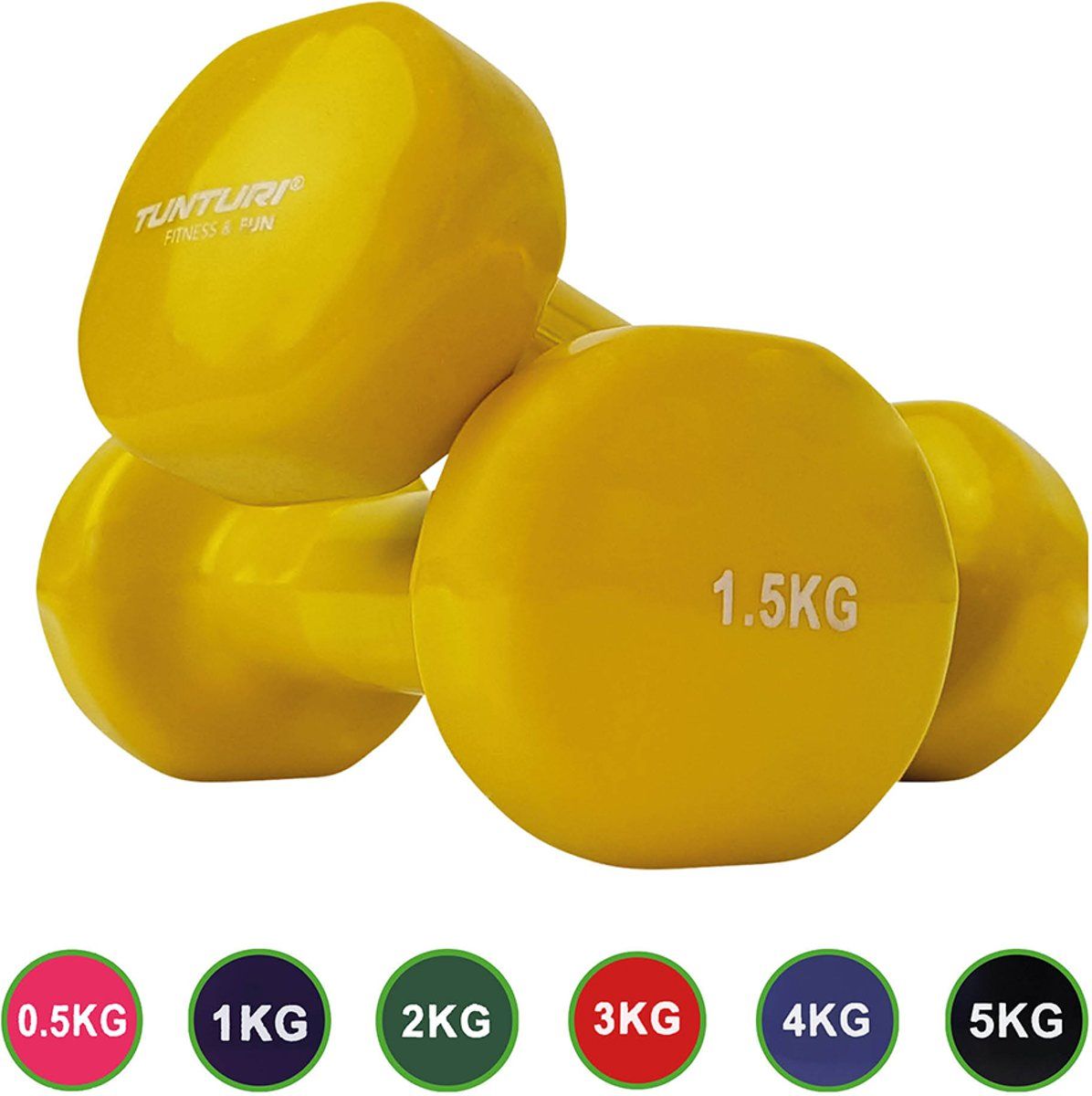 Tunturi Vinyl Dumbells 1.5kg