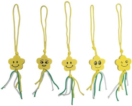 Fako Bijoux Bloem Geel Emoji Geluksbrenger