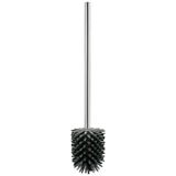 tesa Siliconen Toiletborstel - Hygiënisch en Geschikt voor alle tesa Toiletborstelhouders - Verchroomd Metalen Handvat - Donkergrijs - 37,4 x 7,1 x 7,4 cm