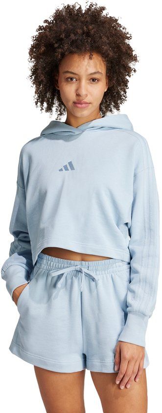 Adidas Sportswear All Szn French Terry 3-Stripes Hoodie - Dames - Blauw