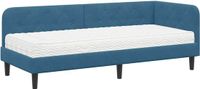 vidaXL Hoek Bed Frame Blauw 80 x 200 cm Fluweel