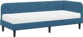 vidaXL Hoek Bed Frame Blauw 80 x 200 cm Fluweel