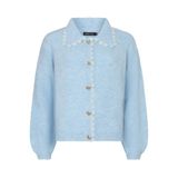 Ydence gebreid vest met wol - lichtblauw