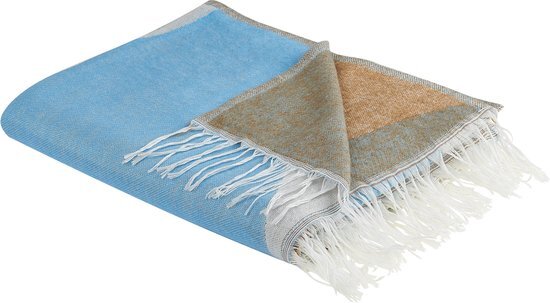 PALHI - Plaid - Blauw - 130 x 170 cm - Polyester