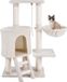 Shenzhen Haorui Industrial Technology Co., Ltd. Poteau griffoir Beige Peluche Sisal 5 Ligplekken 96cm Hoog