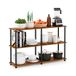 Furinno Turn-N-Tube 3-laags dubbel formaat opslag display rek, licht kers/zwart