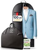 FiRiO 1x Premium Kledingzak - TOT 50% DIKKER MATERIAAL - Opvouwbare Kledinghoes Reistas - Zakelijke Pakzak - Ademende Kledingzak voor Reizen & Opslag - Kledinghoezen - Clothes Cover - 100x60cm