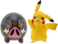 Jazwares Pokémon Battle Figure Set Figuur 2-Pack Pikachu #5, Lechonk 5 cm Action Figuur