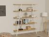 Hanah Home Stijlvolle boekenplank, saffier & wit, 120 x 150 x 35,6 cm, 100% melamine gecoat deelbord, 18 mm dik, duurzaam ijzeren profiel, modern design